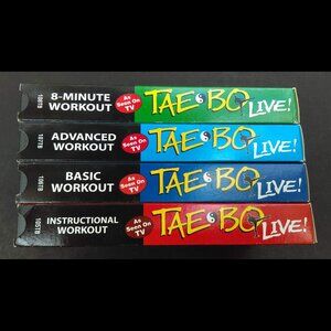 Tae Bo Live! Instructional Workout [VHS Tapes] [1999] 4 Pack